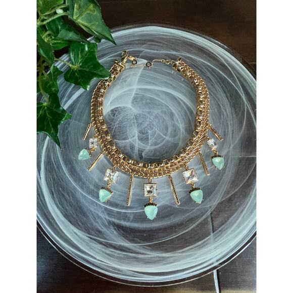 Vtg Lia Sophia 16" Victorian chocker statement necklace - Picture 1 of 5